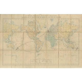 World Mail and Passenger Routes to New Zealand, 1883 For Sale