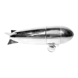 Vintage Art Deco Silver Zeppelin Cocktail Shaker