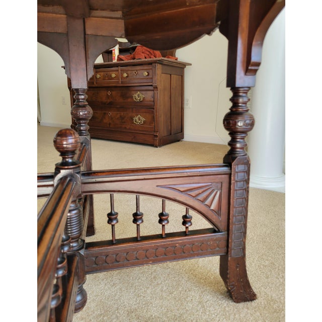 1880s Eastlake Octagonal Burlwood Gaming Table For Sale - Image 12 of 17