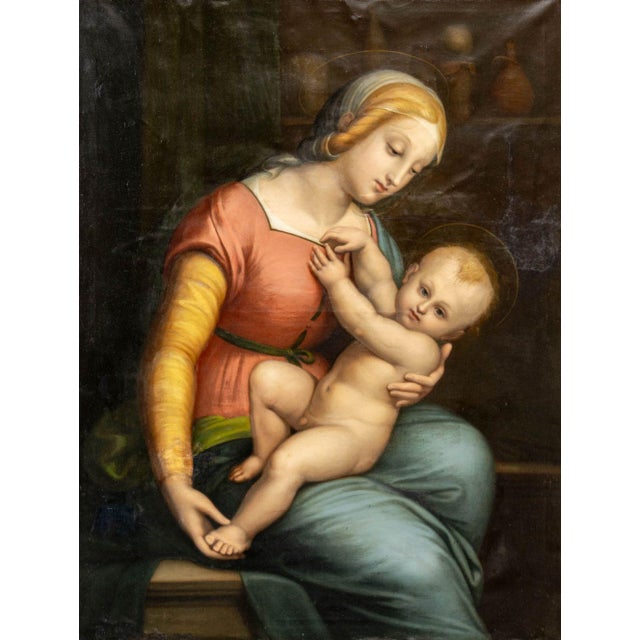 After Raphael (Italian, 1483-1520), "Orleans Madonna", Oil on Canvas, 19th century, unsigned, inscribed "John H. Sheehan /...