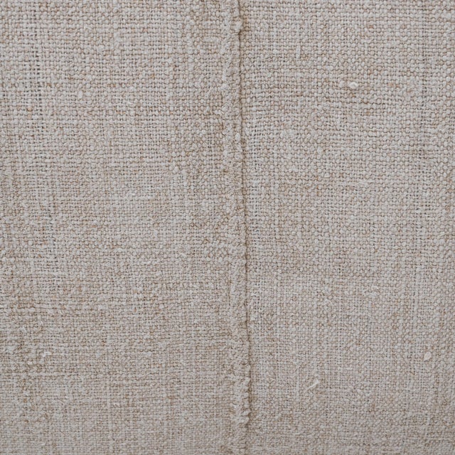 1940s Czech Mid-Century Modern Upholstered Bench With Angled Wooden Legs For Sale - Image 14 of 18