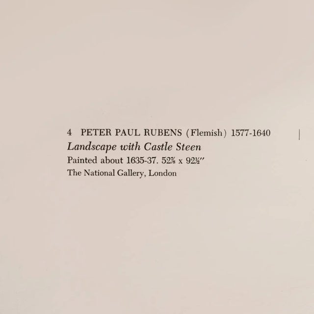 After Sir Peter P. Rubens "Landscape With Castle Steen", First Edition Cottage Style Lithograph For Sale In Dallas - Image 6 of 9