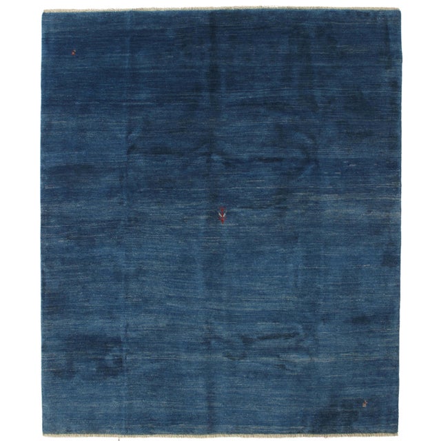 Vintage Hand-Knotted Persian Gabbeh Rug 6'10" X 8'0" For Sale In Washington DC - Image 6 of 6