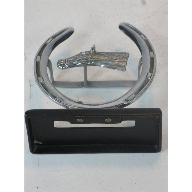 Brush Horse Head Bronze Chromed Holder Lather & Real Hair Art Deco, 1935 For Sale - Image 10 of 12