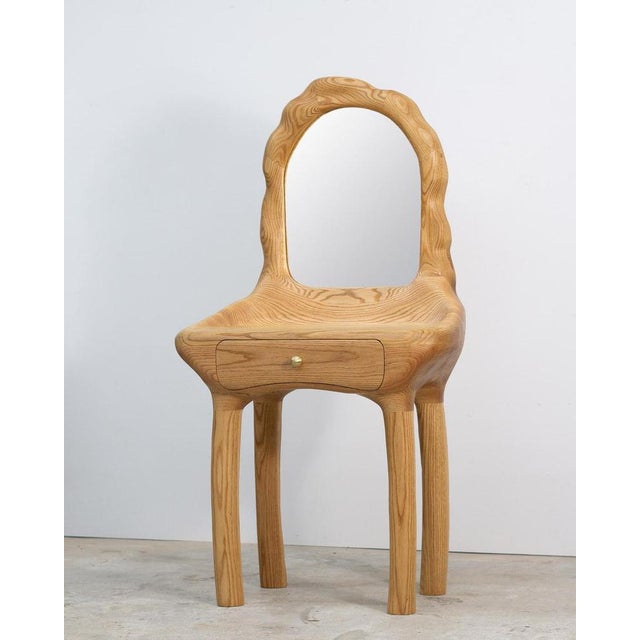 Wood Vanity Red Oak Dressing Table by Alexander Knysch For Sale - Image 7 of 9
