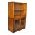 Vintage Chinoiserie Coastal Faux Rattan Bookshelf Cabinet For Sale