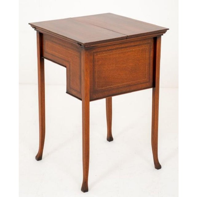 Mahogany Sheraton Popup Writing Table Desk, 1890s For Sale - Image 3 of 13