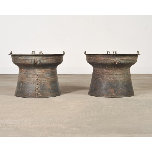 Pair of Southeast Asian Bronze Rain Drums or Drinks Tables For Sale - Image 18 of 18
