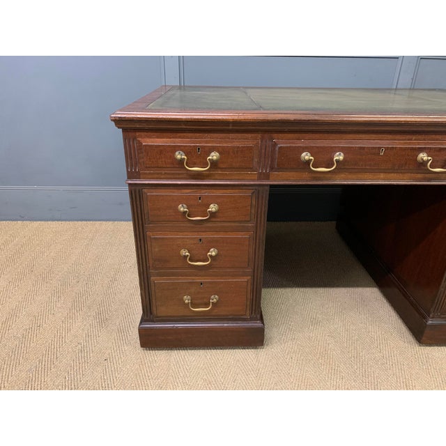 1900 - 1909 Walnut Partners Pedestal Desk by Maple & Co., 1900 For Sale - Image 5 of 18