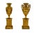 Pair of vases on plinth is an original decorative object realized in the second half of the 19th century. Original gilded...