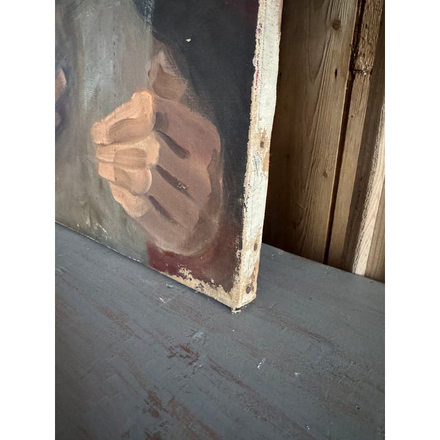 Vintage Portrait Painting by Frank Tolles Chamberlin – Oil on Canvas – Bearded Gentleman Holding Book For Sale - Image 11 of 11