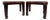 Hardwood Low Tables With an Inset Antique Japanese Leather Saddle Top—A Pair For Sale