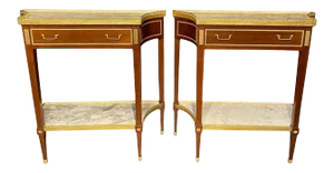 Russian Neoclassical Console Tables, Sofa Tables or Bedside Stands - a Pair