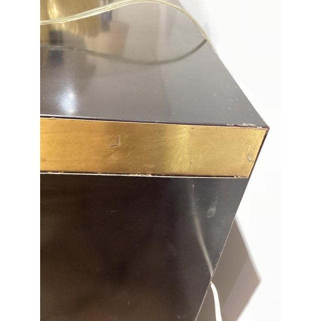 Black Lacquered and Brass Sideboard from Mario Sabot, Italy, 1970s For Sale - Image 16 of 18