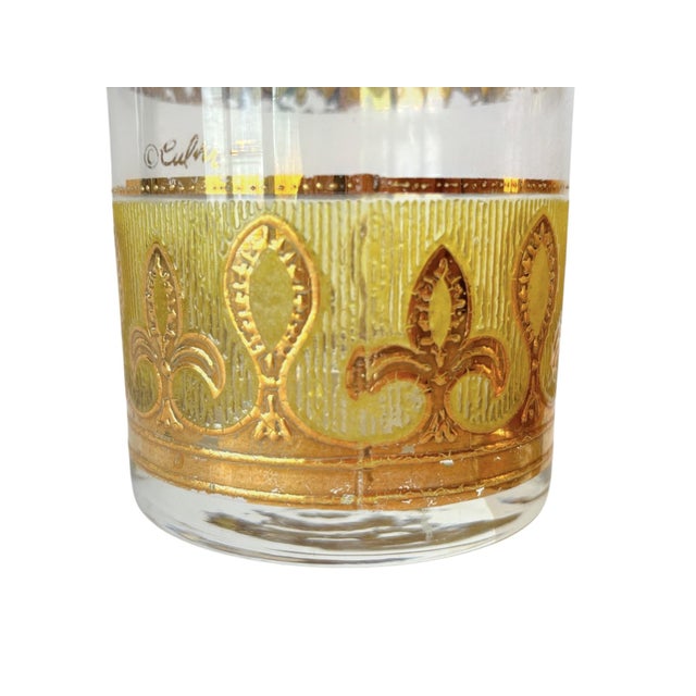 Culver Ltd. 1960s Mid-Century Modern Culver Fleur De Lis Lowball Glasses, Set of 4 For Sale - Image 4 of 6