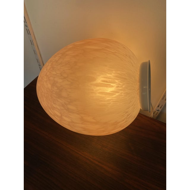 1970s Vintage Egg-Shaped Pink Vianne Glass Lamp, 1970s For Sale - Image 5 of 17
