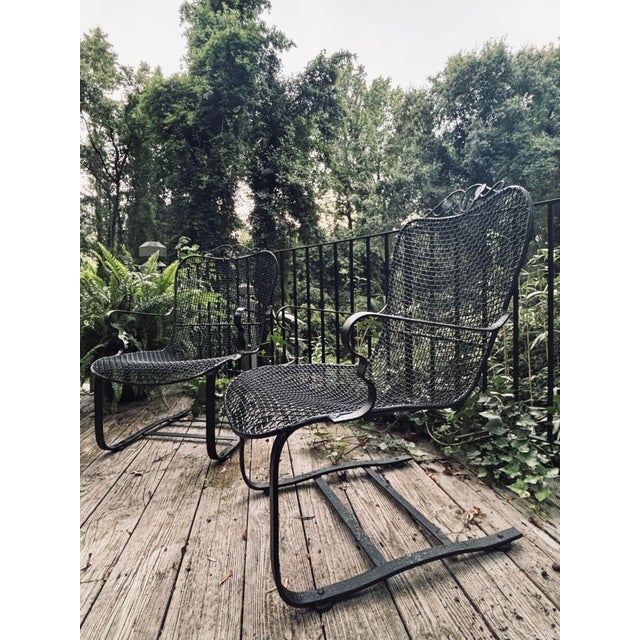 Mid 20th Century Russell Woodard Sculptura Pair of Porch Rockers- A Pair For Sale - Image 5 of 7