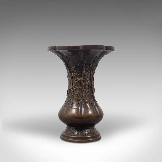 Victorian 1900s Antique Oriental Bronze Vase For Sale - Image 3 of 7