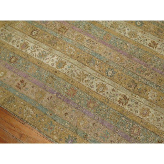 Beige Square Antique Turkish Rug, 9'9'' X 10'5'' For Sale - Image 8 of 13