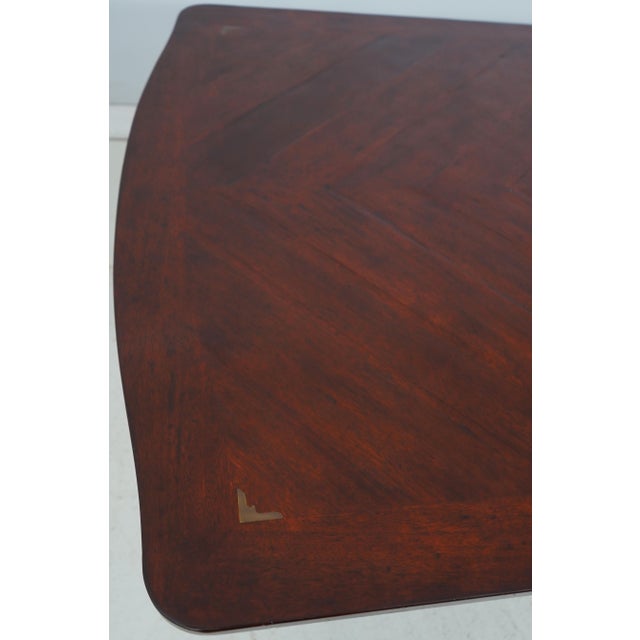 Emanuel Morez Mahogany Brass Inlaid Dining Table For Sale - Image 10 of 18