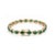 Luxury 8.55ct Emerald Diamond Halo Vintage Tennis Bracelet 18k Yellow Gold For Sale In New York - Image 6 of 13