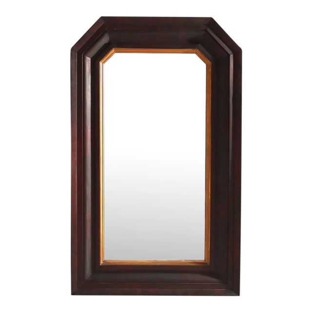 Large Antique Classical American Empire Flame Mahogany Mirror C1840 For Sale