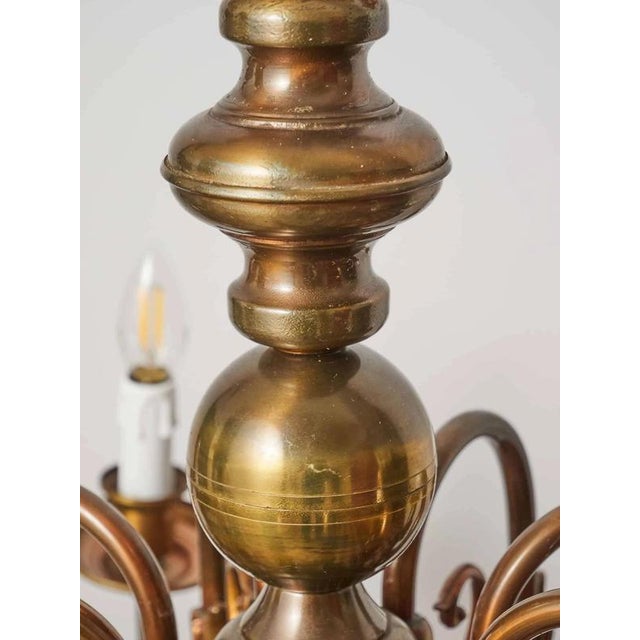 Vintage Flemish Eight-Armed Chandelier For Sale - Image 9 of 12