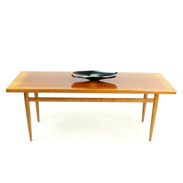 Long Mahogany and Teak Coffee Table, 1970s For Sale - Image 6 of 12