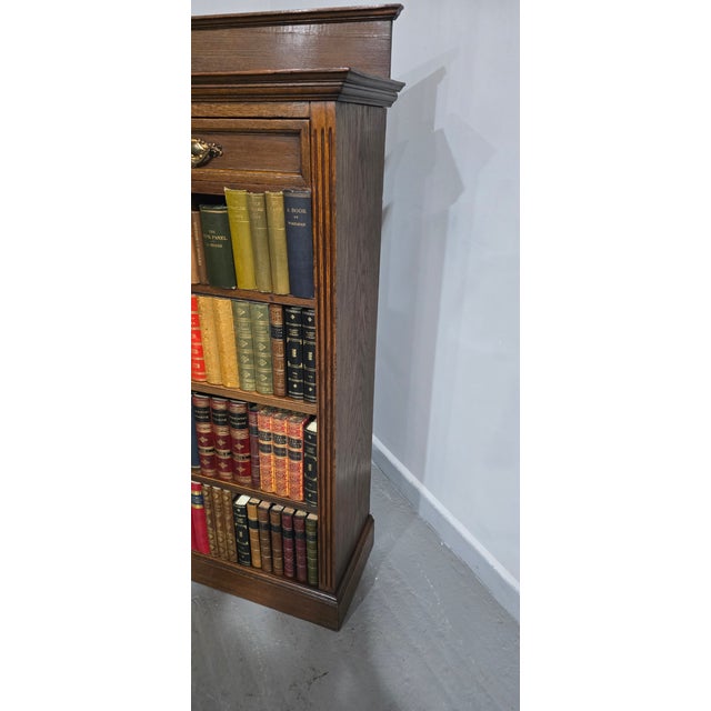 Oak Open Adjustable Library Bookcase, 1880 For Sale - Image 6 of 13