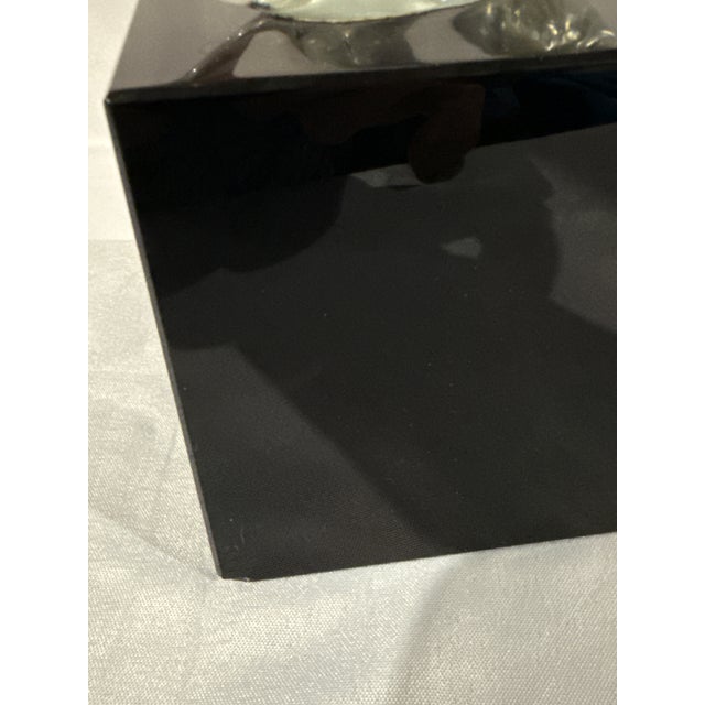 Signed Murano Master, Archimede Seguso Abstract Glass Sculpture on Black Base. For Sale - Image 12 of 13