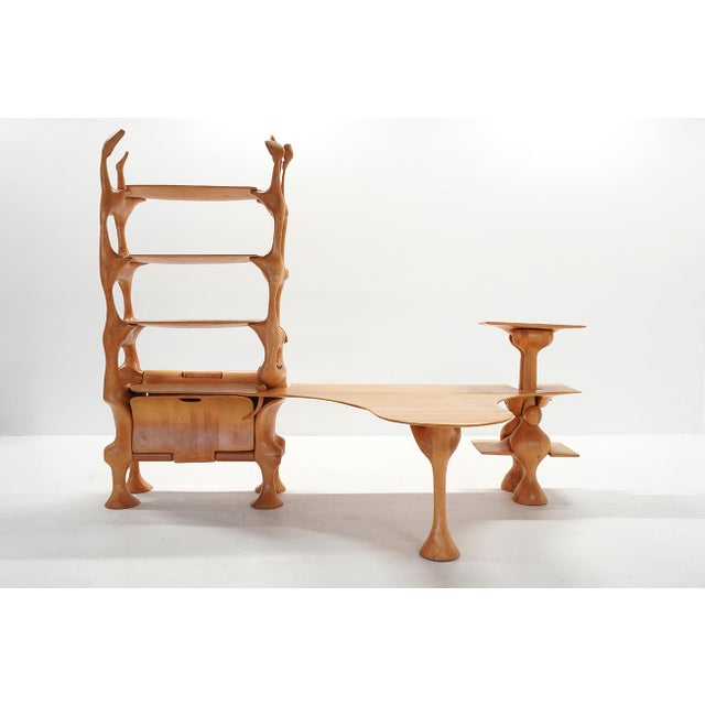 1970s Studio Furniture Wood Bookcase in the style of Wendell Castle, 1970s For Sale - Image 5 of 18