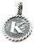 1990s David Yurman Letter K Amulet Sterling Silver Estate For Sale