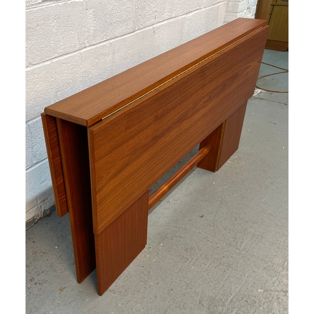 Mid-Century Teak Drop Leaf Dining Table by Nordisk Andels-Eksport of Denmark For Sale - Image 14 of 17