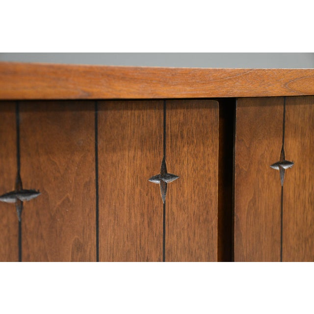 1960s Refinished Broyhill Saga 62” Walnut Dresser For Sale - Image 11 of 12