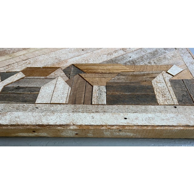Mid-Century Modern Wood Construction Wall Sculpture Depicting a Village Landscape For Sale In New York - Image 6 of 9