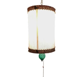 Mid-Century Hanging Glass Lamp For Sale