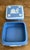 Mid-Century Modern Mid to Late 20th Century Vintage Wedgwood Blue Jasperware Square Trinket Box For Sale - Image 3 of 9