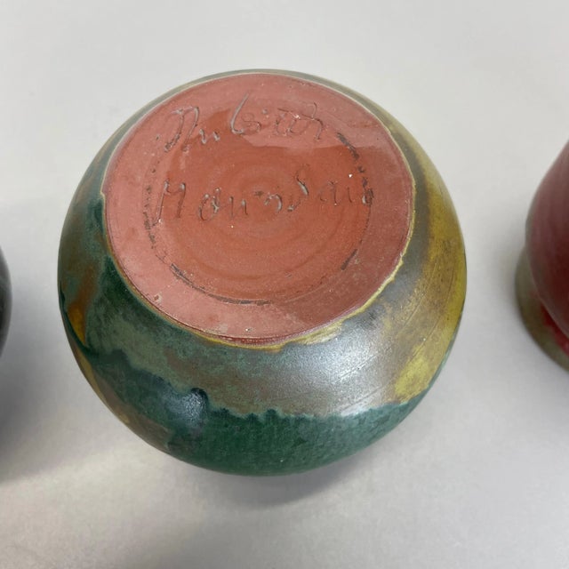 Ceramic Studio Pottery Vases by Elmar & Elke Kubicek, Germany, 1970s, Set of 3 For Sale - Image 18 of 18
