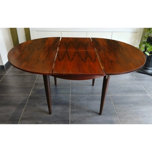 Vintage Scandinavian Rosewood Extendable Dining Table, 1970s For Sale - Image 9 of 16