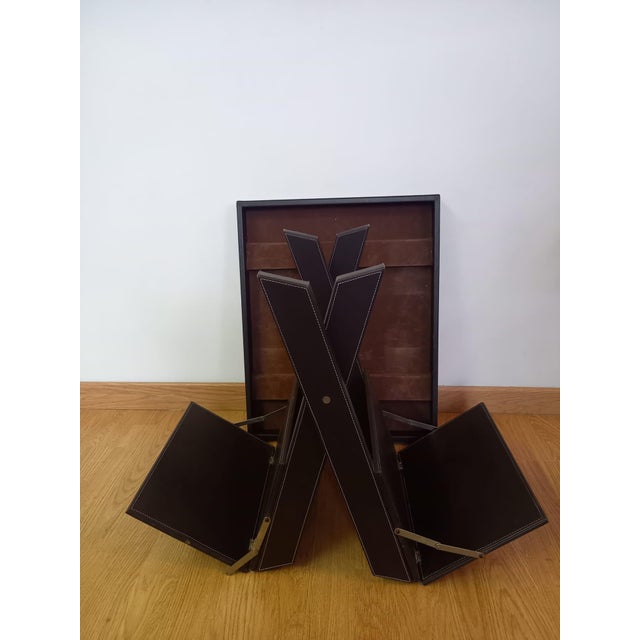 Vintage Eco-Leather Magazine Rack from Schoeller, 2010 For Sale - Image 6 of 12