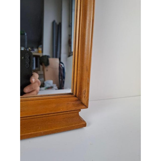 Mid-Century Curved Walnut Frame Mirror, Former Czechoslovakia, 1960s For Sale - Image 11 of 16