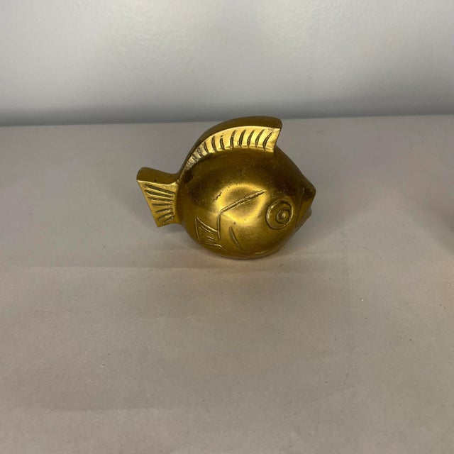 Vintage Brass Fish Figure For Sale In Columbia, SC - Image 6 of 6
