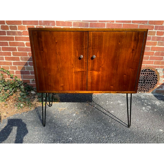 1960s Mid Century Danish Style Teak Media & Vinyl Record Cabinet For Sale - Image 10 of 15