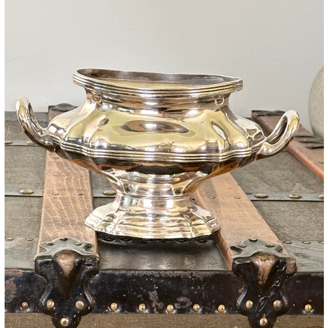 Wallace Silversmiths Vintage R. Wallace Silver Pedestal Cachepot Bowl - Emerson Hotel 0721 For Sale - Image 4 of 8