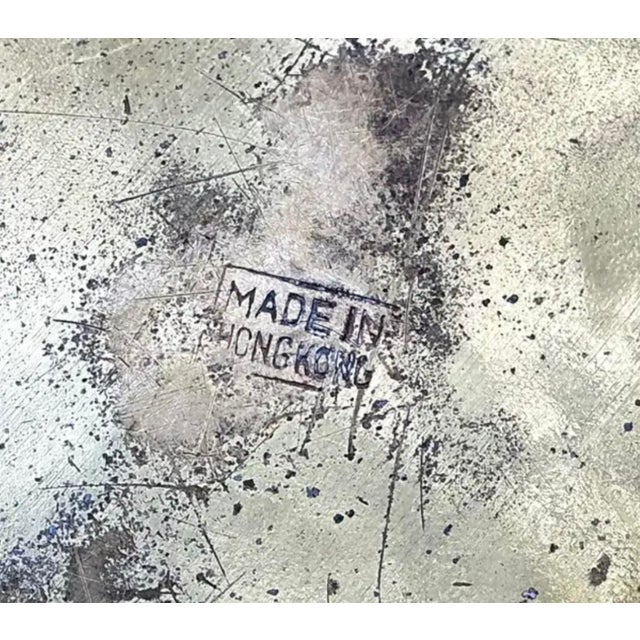 Metal Large Solid Hammered Brass Cachepot Planter For Sale - Image 7 of 8