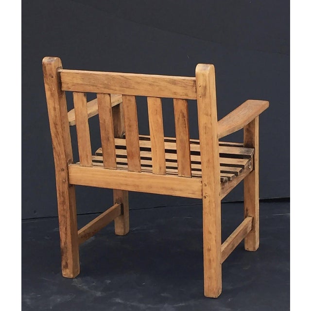 Wood English Lister Chair of Teak for the Garden and Patio For Sale - Image 7 of 11