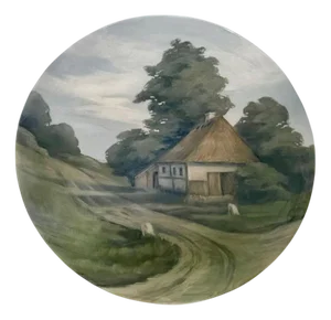 Porcelain Wall Plate attributed to Bing & Grøndahl, Denmark, 1890s