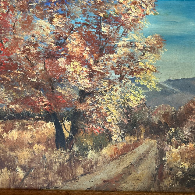 1970’s original impressionist autumn landscape painting on canvas. Measures14x11 or 16.5x13.5 framed. Check out my shop...