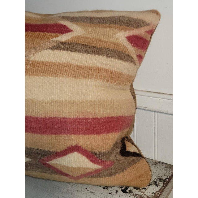 Folk Art Pair of Hand Woven Soft Wool Pillows- A Pair For Sale - Image 3 of 6