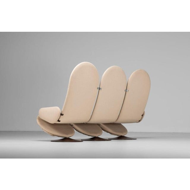 Metal Model 123 Lounge Sofa attributed to Verner Panton for Fritz Hansen, Denmark, 1973 For Sale - Image 7 of 18